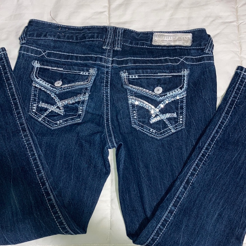 Amethyst Jeans Size 7 Skinny Ankle Crop EUC